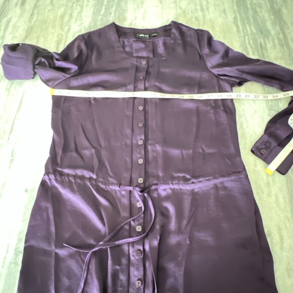 Tribal Brand Womens Tunic Blouse Roll Tab Long Sleeve Purple Size 4 - Picture 9 of 11